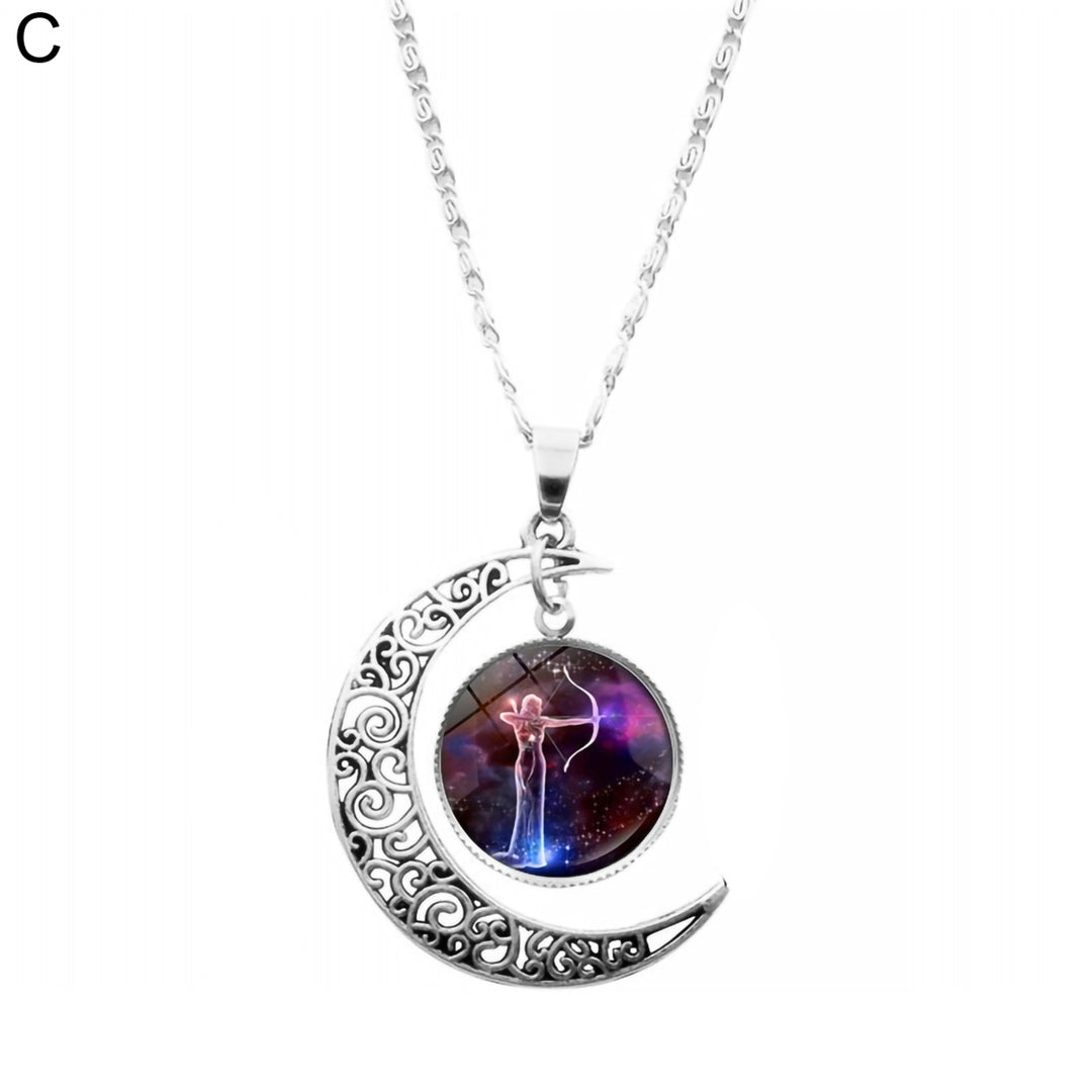 Women Necklace 12 Constellation Unisex Stainless All Match Student Pendant for Gift Image 4