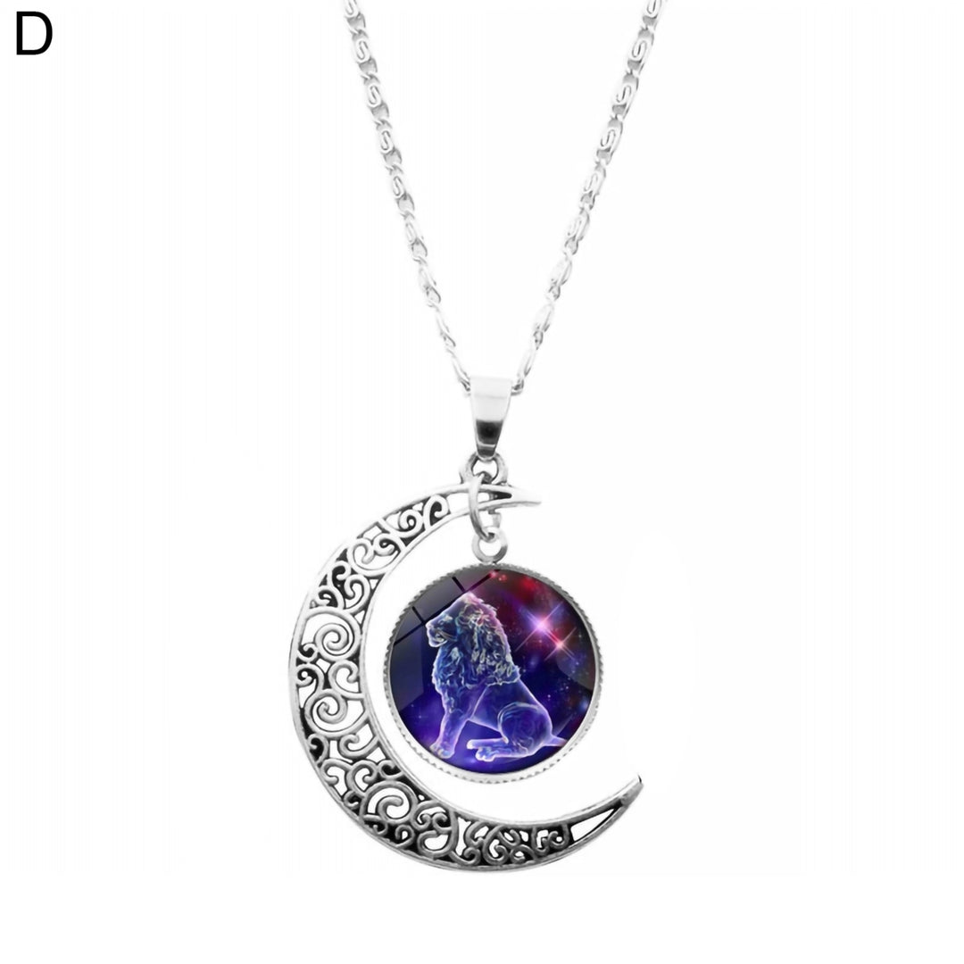 Women Necklace 12 Constellation Unisex Stainless All Match Student Pendant for Gift Image 4