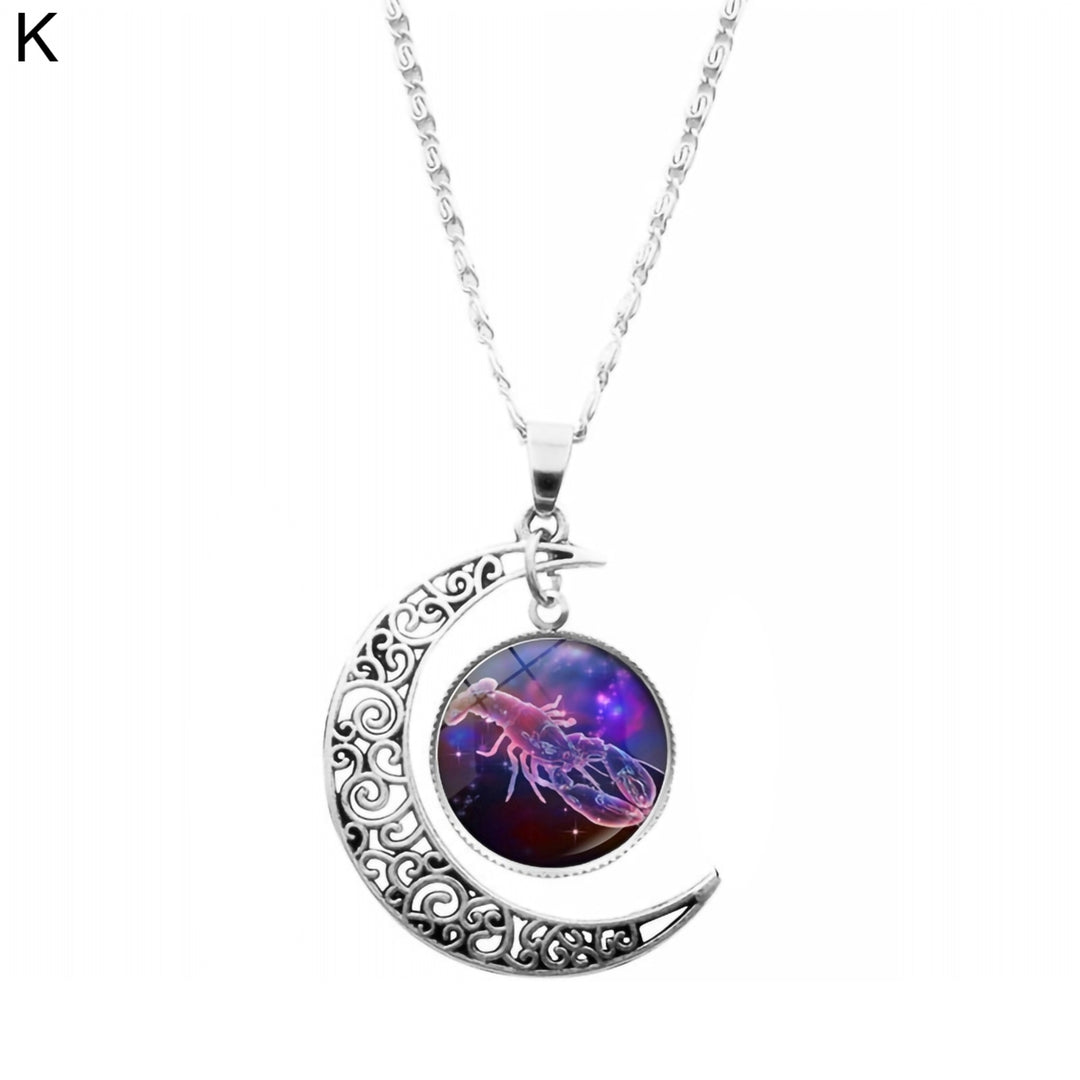 Women Necklace 12 Constellation Unisex Stainless All Match Student Pendant for Gift Image 9