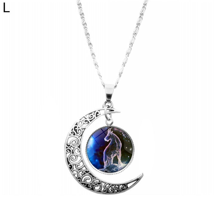 Women Necklace 12 Constellation Unisex Stainless All Match Student Pendant for Gift Image 10