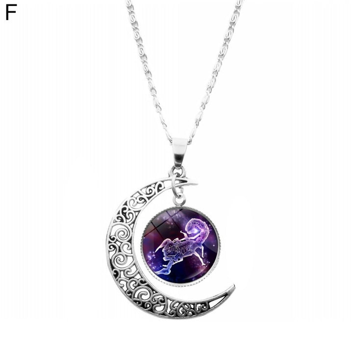 Women Necklace 12 Constellation Unisex Stainless All Match Student Pendant for Gift Image 11