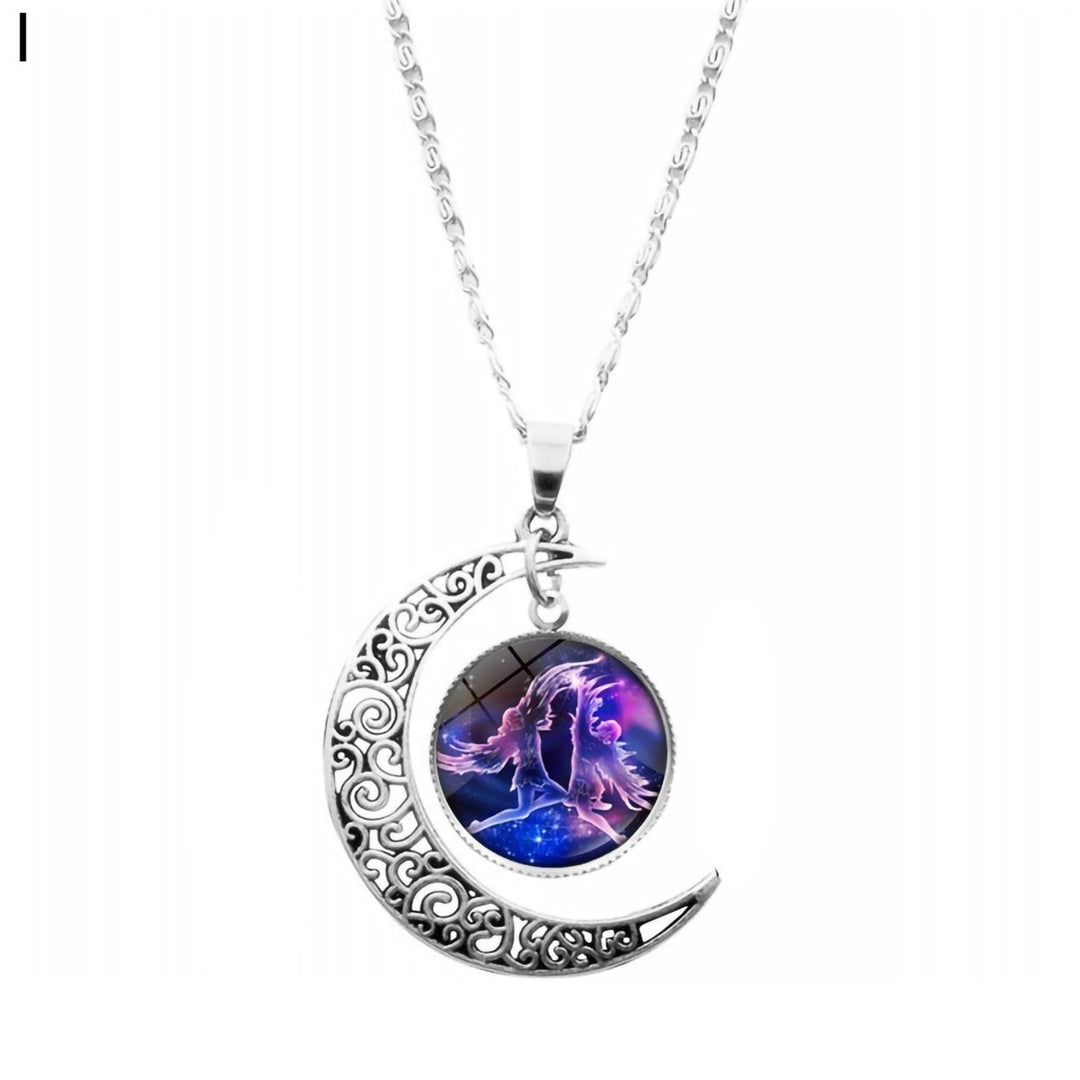 Women Necklace 12 Constellation Unisex Stainless All Match Student Pendant for Gift Image 12