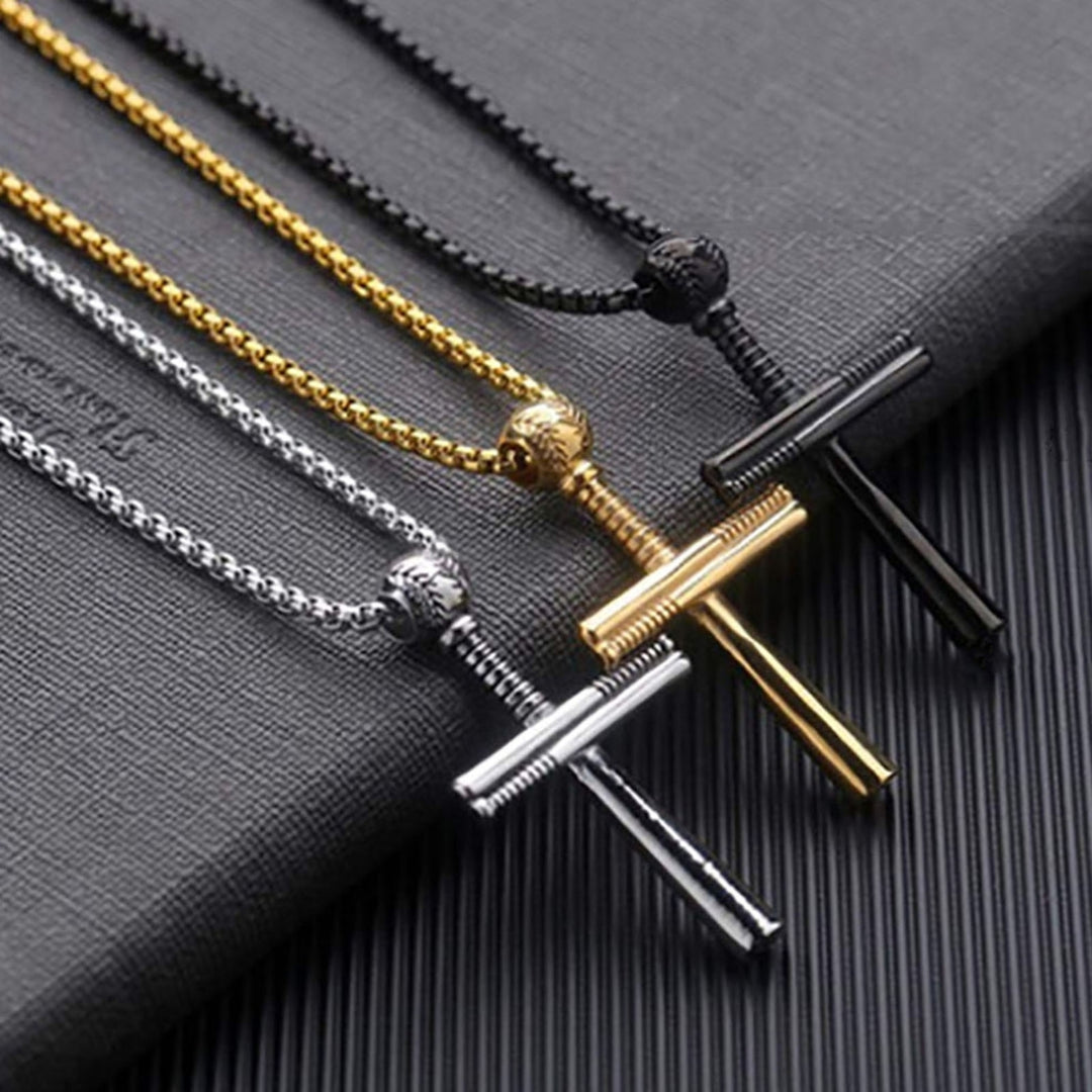 Handsome Men Necklace Cross Design Scratch-resistant Lightweight Leisure Pendant Necklace for Daily Life Image 4