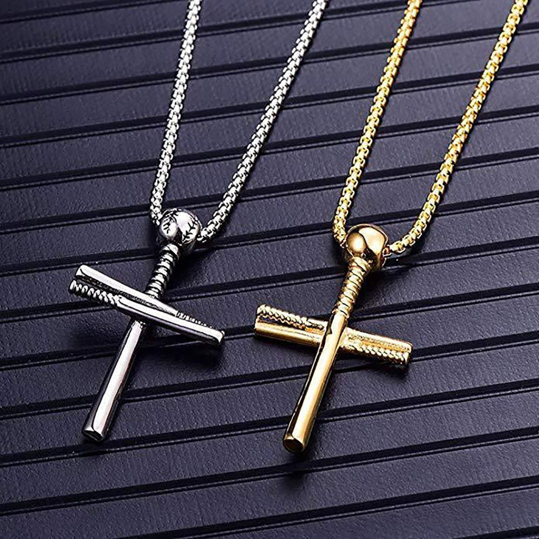 Handsome Men Necklace Cross Design Scratch-resistant Lightweight Leisure Pendant Necklace for Daily Life Image 6