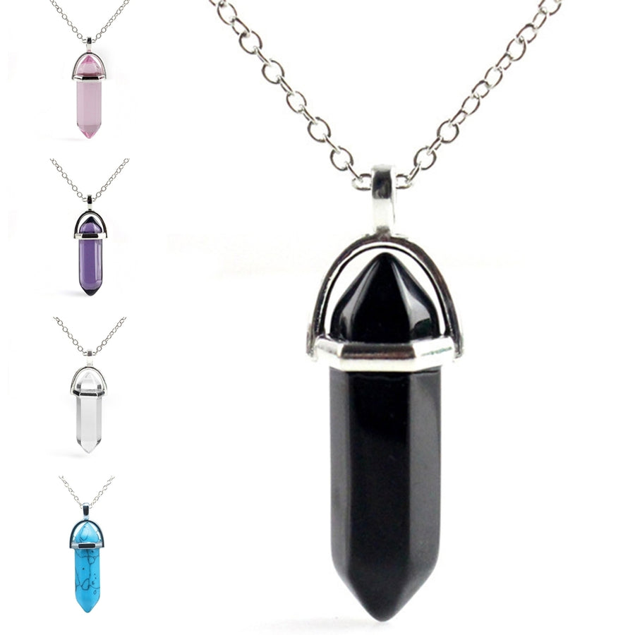 Nice-looking Necklace Perfect Gifts Alloy Faux Crystal Stone Pendant Necklace for Daily Image 1