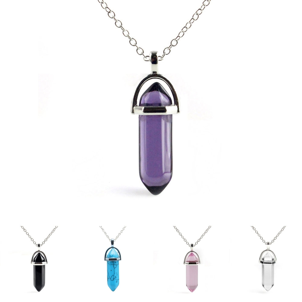 Nice-looking Necklace Perfect Gifts Alloy Faux Crystal Stone Pendant Necklace for Daily Image 2