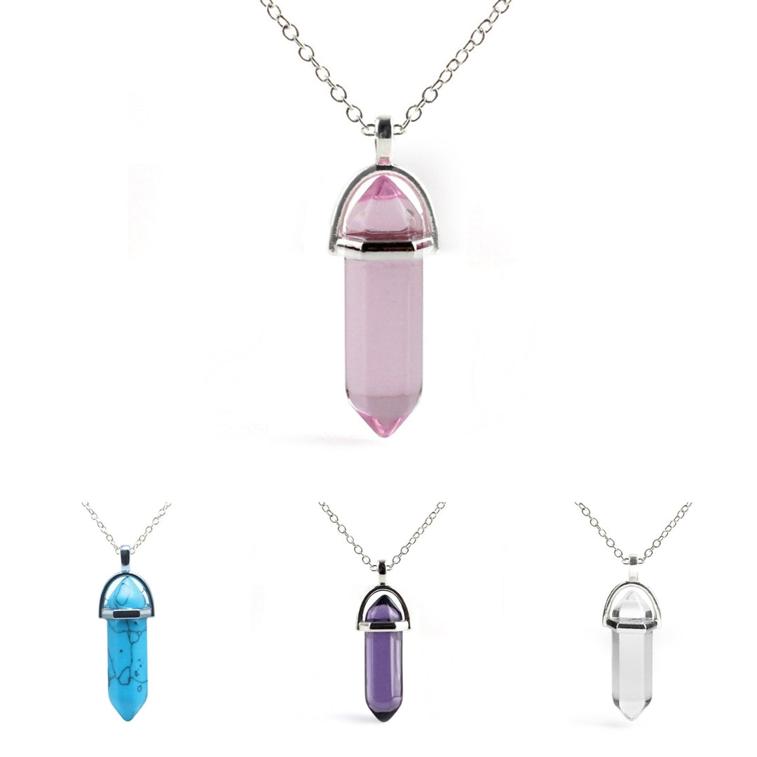 Nice-looking Necklace Perfect Gifts Alloy Faux Crystal Stone Pendant Necklace for Daily Image 3