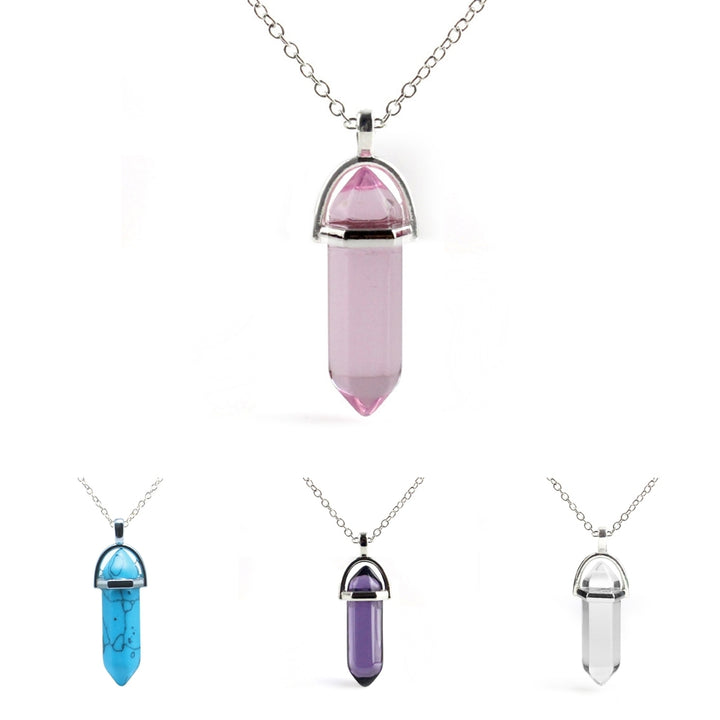 Nice-looking Necklace Perfect Gifts Alloy Faux Crystal Stone Pendant Necklace for Daily Image 3