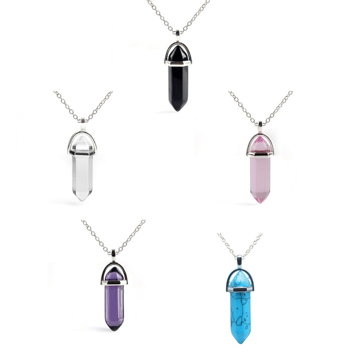 Nice-looking Necklace Perfect Gifts Alloy Faux Crystal Stone Pendant Necklace for Daily Image 4