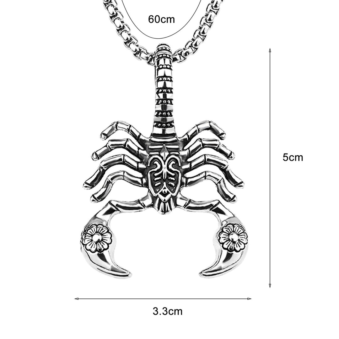 Portable Pendant Necklace Hard Broke Alloy Hollow Scorpion Shape Unisex Necklace for Daily Image 4