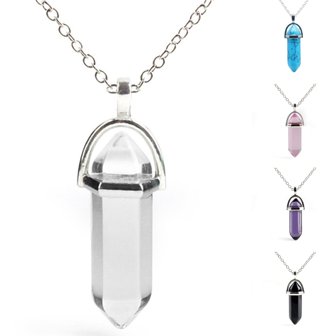 Nice-looking Necklace Perfect Gifts Alloy Faux Crystal Stone Pendant Necklace for Daily Image 6