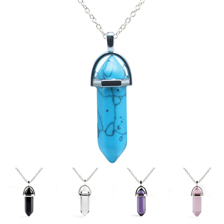 Nice-looking Necklace Perfect Gifts Alloy Faux Crystal Stone Pendant Necklace for Daily Image 7