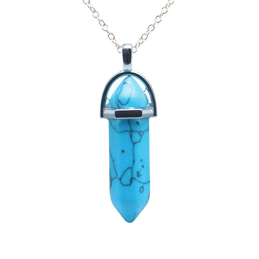 Nice-looking Necklace Perfect Gifts Alloy Faux Crystal Stone Pendant Necklace for Daily Image 9