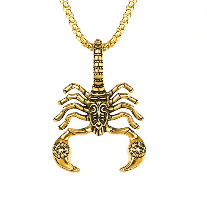 Portable Pendant Necklace Hard Broke Alloy Hollow Scorpion Shape Unisex Necklace for Daily Image 11