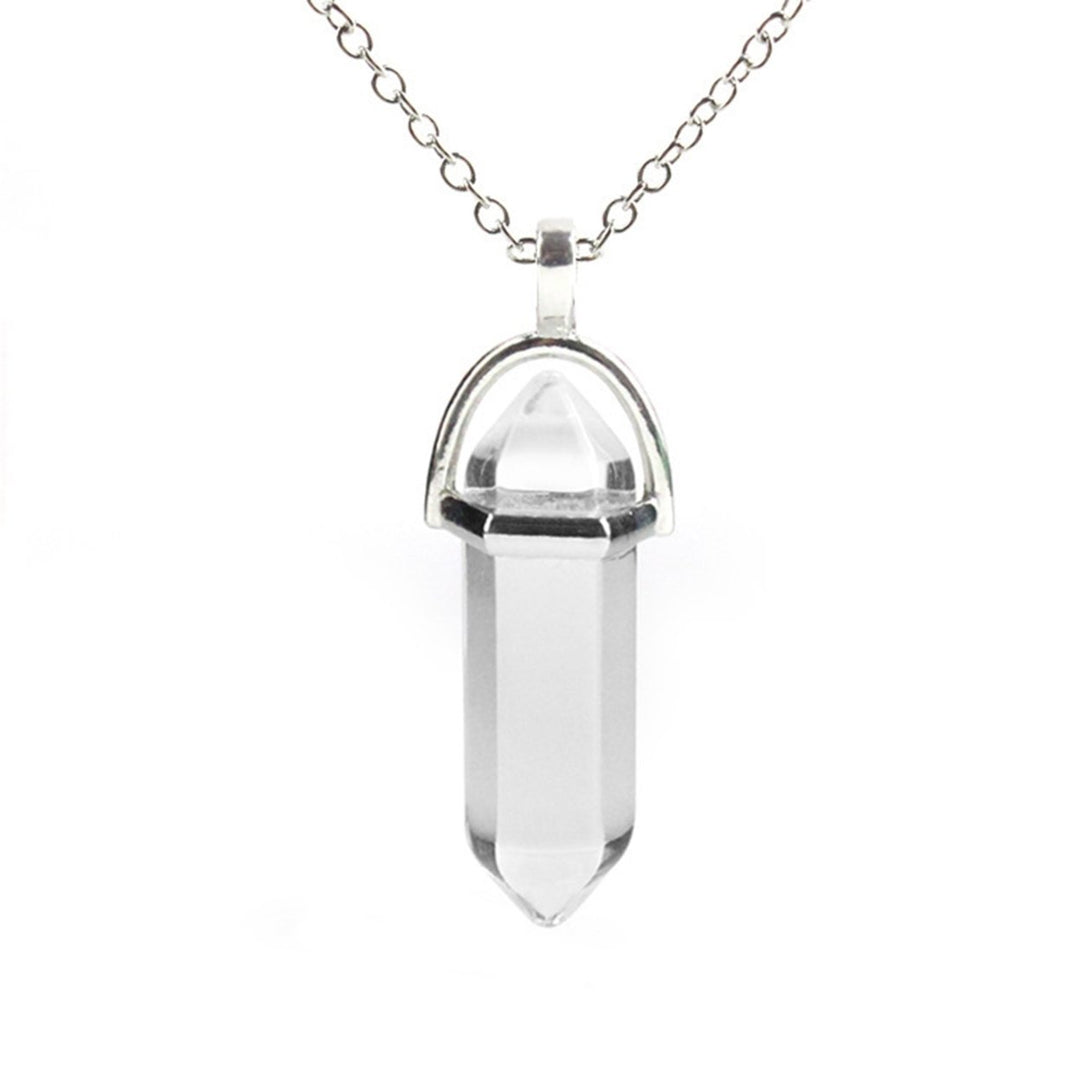 Nice-looking Necklace Perfect Gifts Alloy Faux Crystal Stone Pendant Necklace for Daily Image 1