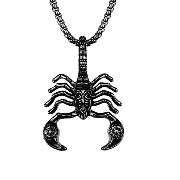 Portable Pendant Necklace Hard Broke Alloy Hollow Scorpion Shape Unisex Necklace for Daily Image 12