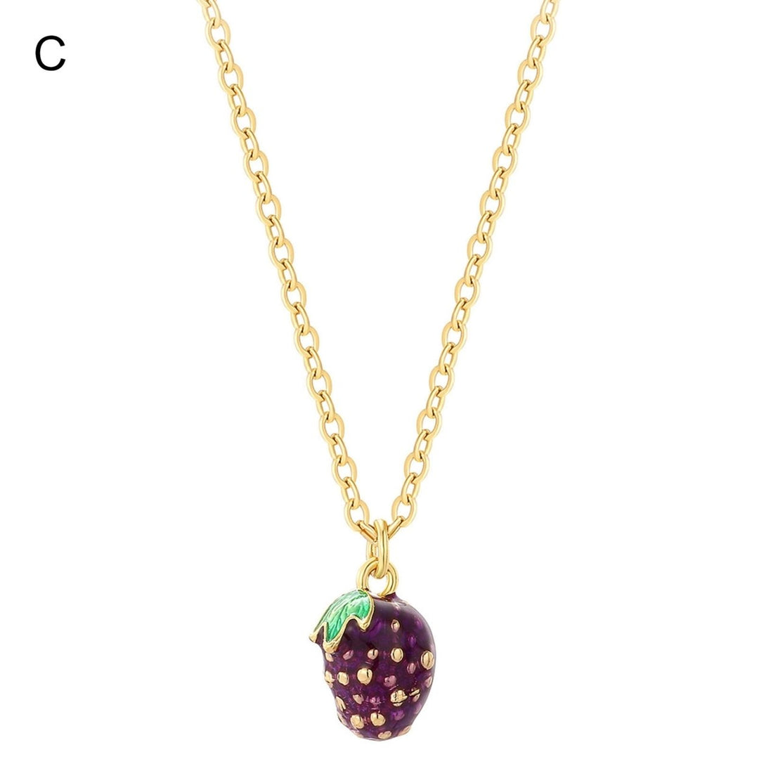 Pendant Necklace Grape Plated Jewelry Exquisite Bright Luster Necklace for Daily Wear Image 4