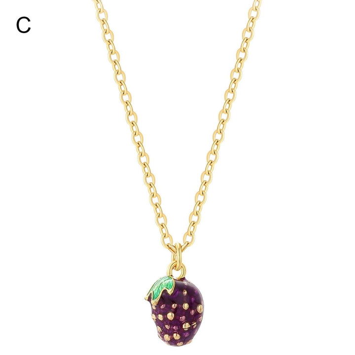 Pendant Necklace Grape Plated Jewelry Exquisite Bright Luster Necklace for Daily Wear Image 4