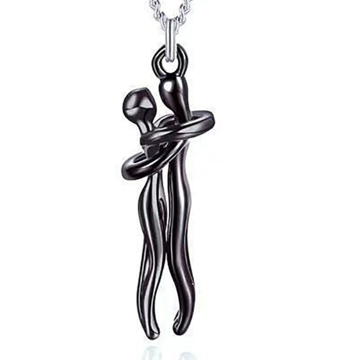 Couple Necklace Hugging Figure Statue Love Durable His-and-hers Necklace for Gift Image 6