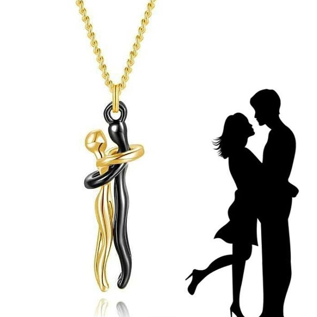 Couple Necklace Hugging Figure Statue Love Durable His-and-hers Necklace for Gift Image 10