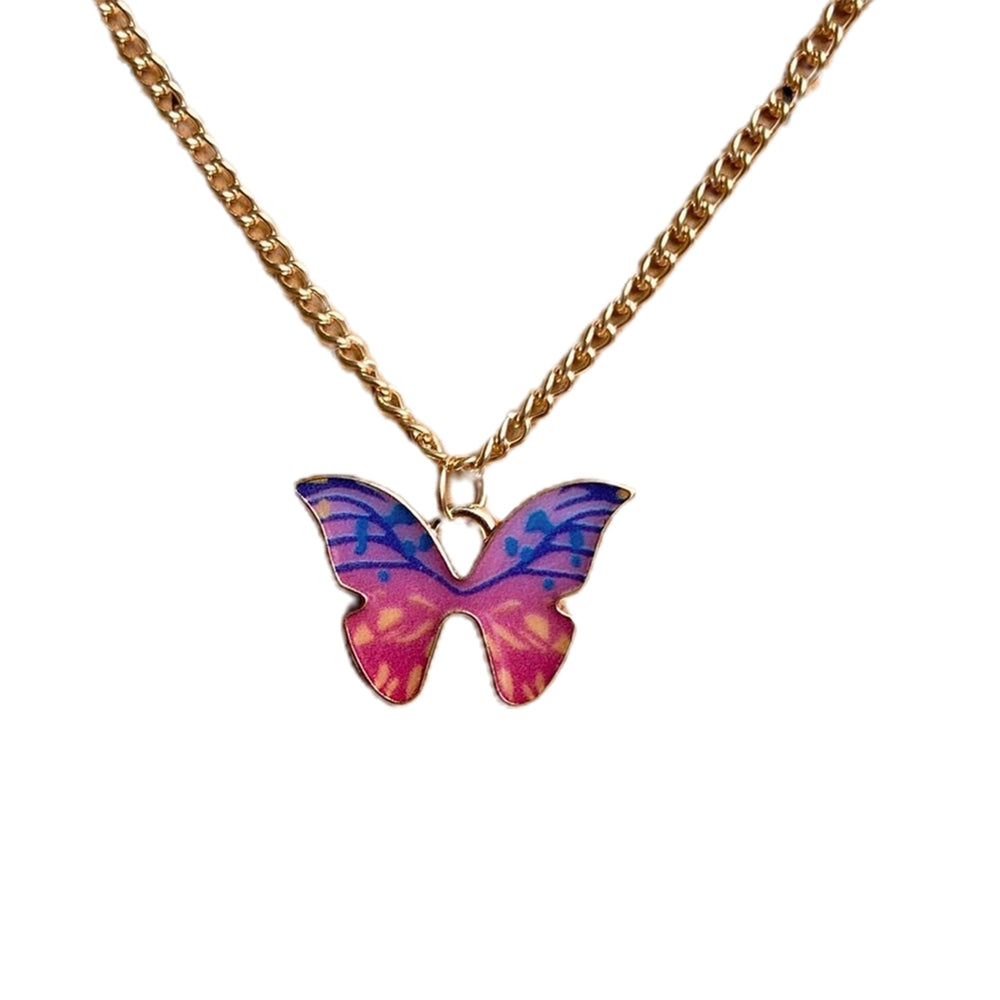 Women Necklace Butterfly Shape Good Workmanship Creative Alloy Women Pendant for Gift Image 2