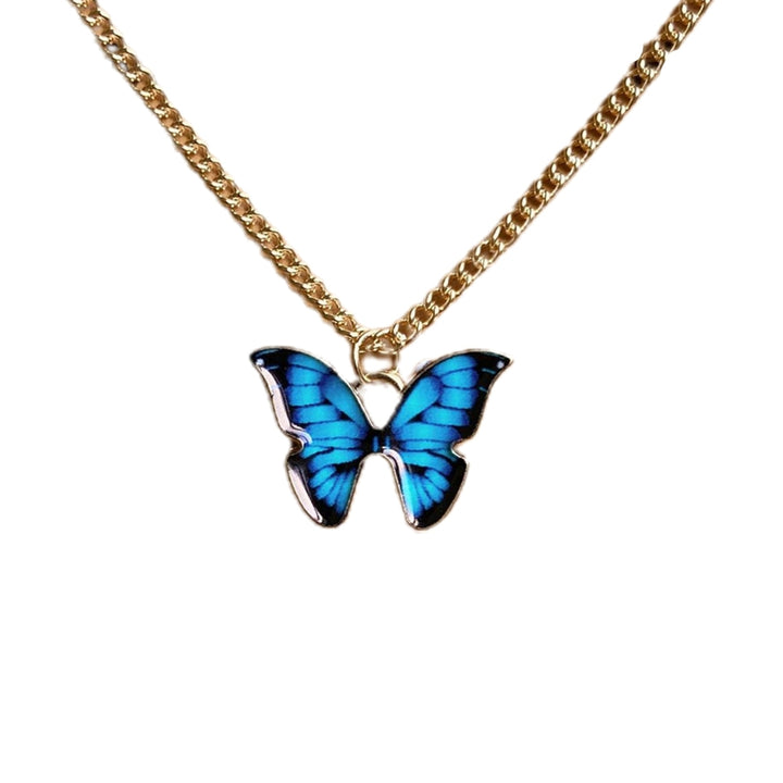 Women Necklace Butterfly Shape Good Workmanship Creative Alloy Women Pendant for Gift Image 3