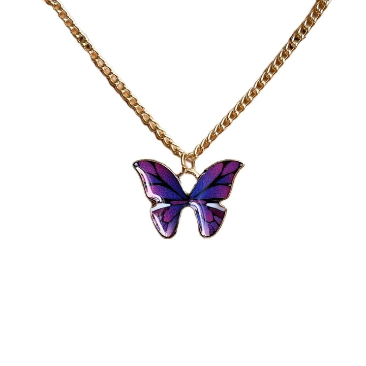 Women Necklace Butterfly Shape Good Workmanship Creative Alloy Women Pendant for Gift Image 4