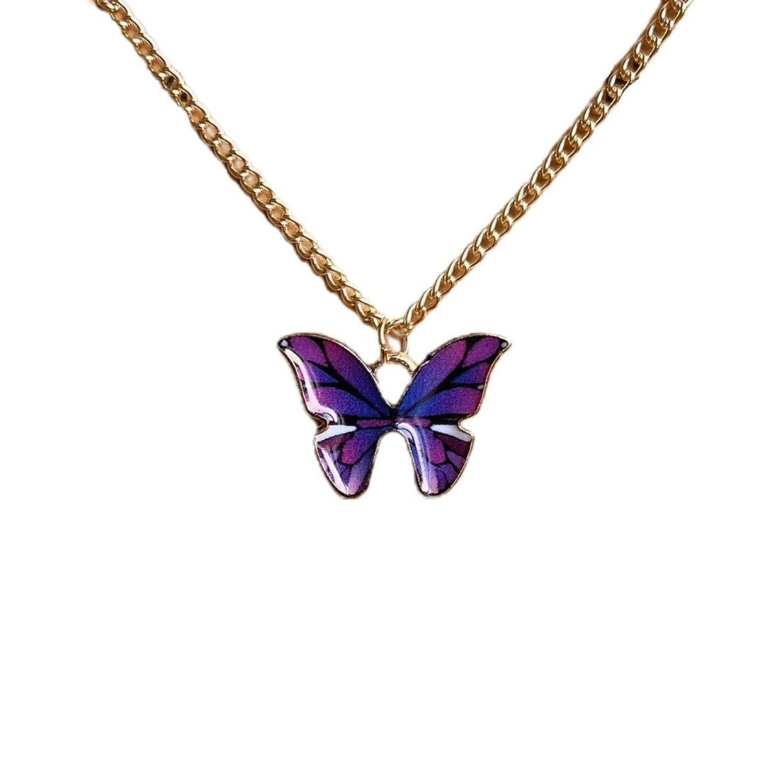 Women Necklace Butterfly Shape Good Workmanship Creative Alloy Women Pendant for Gift Image 1