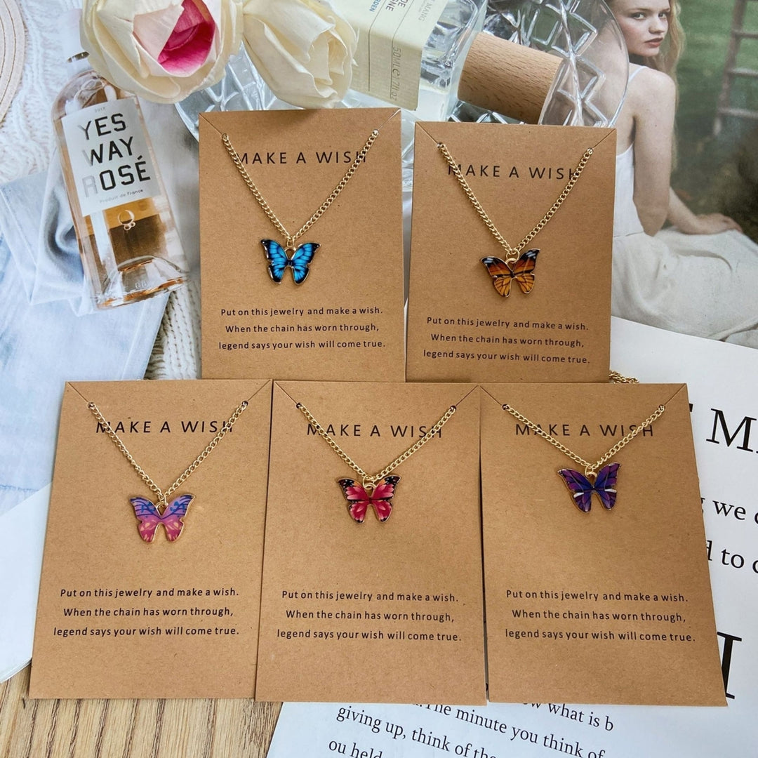 Women Necklace Butterfly Shape Good Workmanship Creative Alloy Women Pendant for Gift Image 10