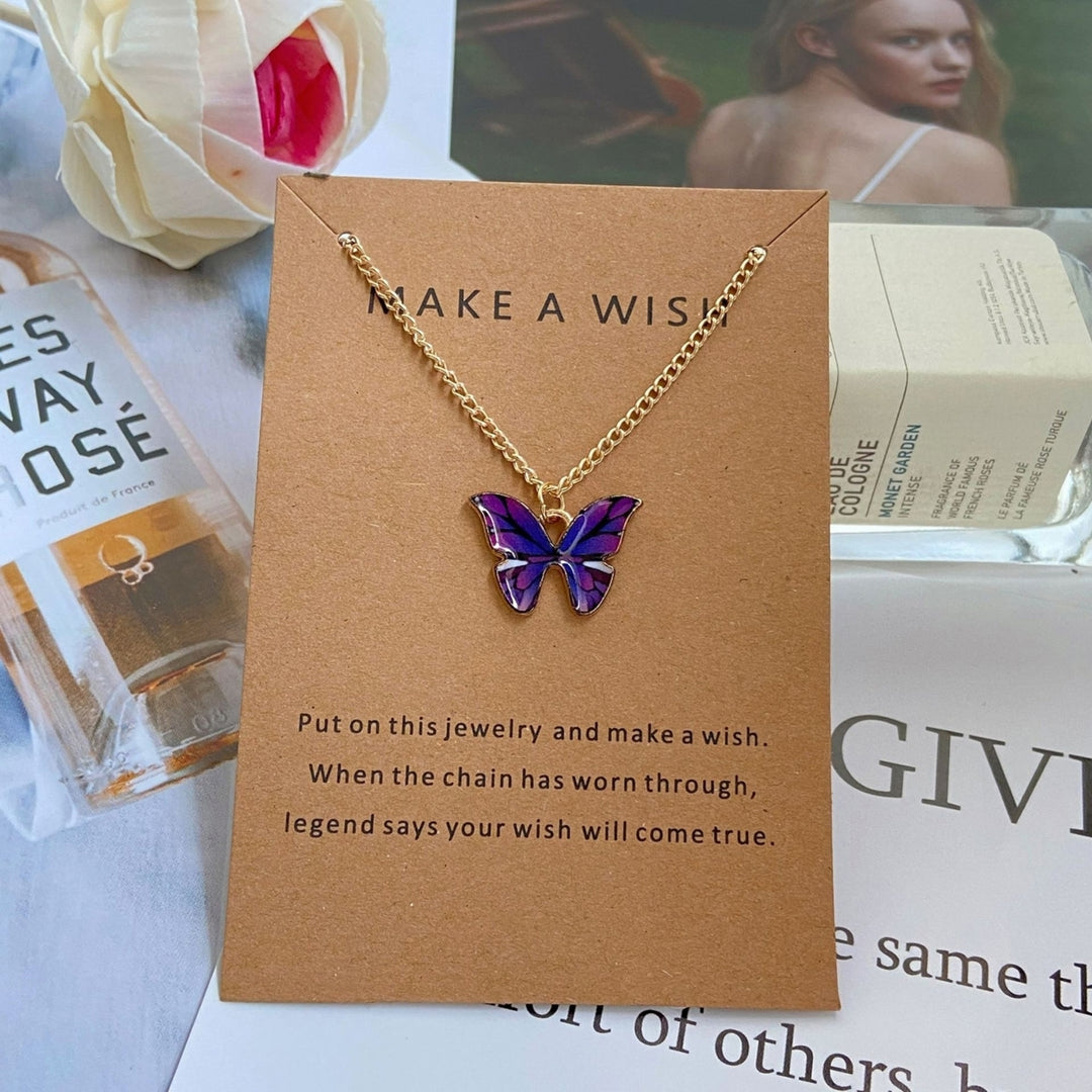 Women Necklace Butterfly Shape Good Workmanship Creative Alloy Women Pendant for Gift Image 12