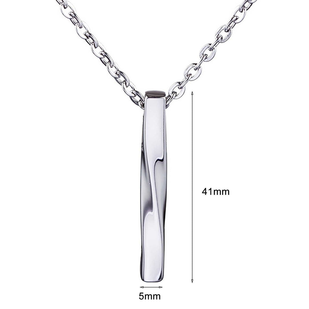 Men Necklace Rectangle Spiral Jewelry Hip Hop Style Male Pendant for Daily Wear Image 6