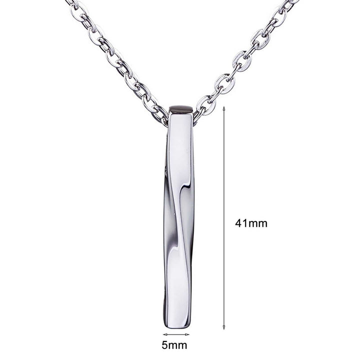 Men Necklace Rectangle Spiral Jewelry Hip Hop Style Male Pendant for Daily Wear Image 6