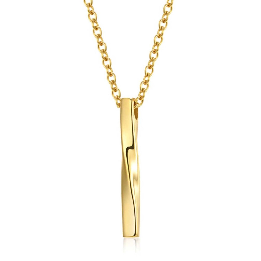 Men Necklace Rectangle Spiral Jewelry Hip Hop Style Male Pendant for Daily Wear Image 11