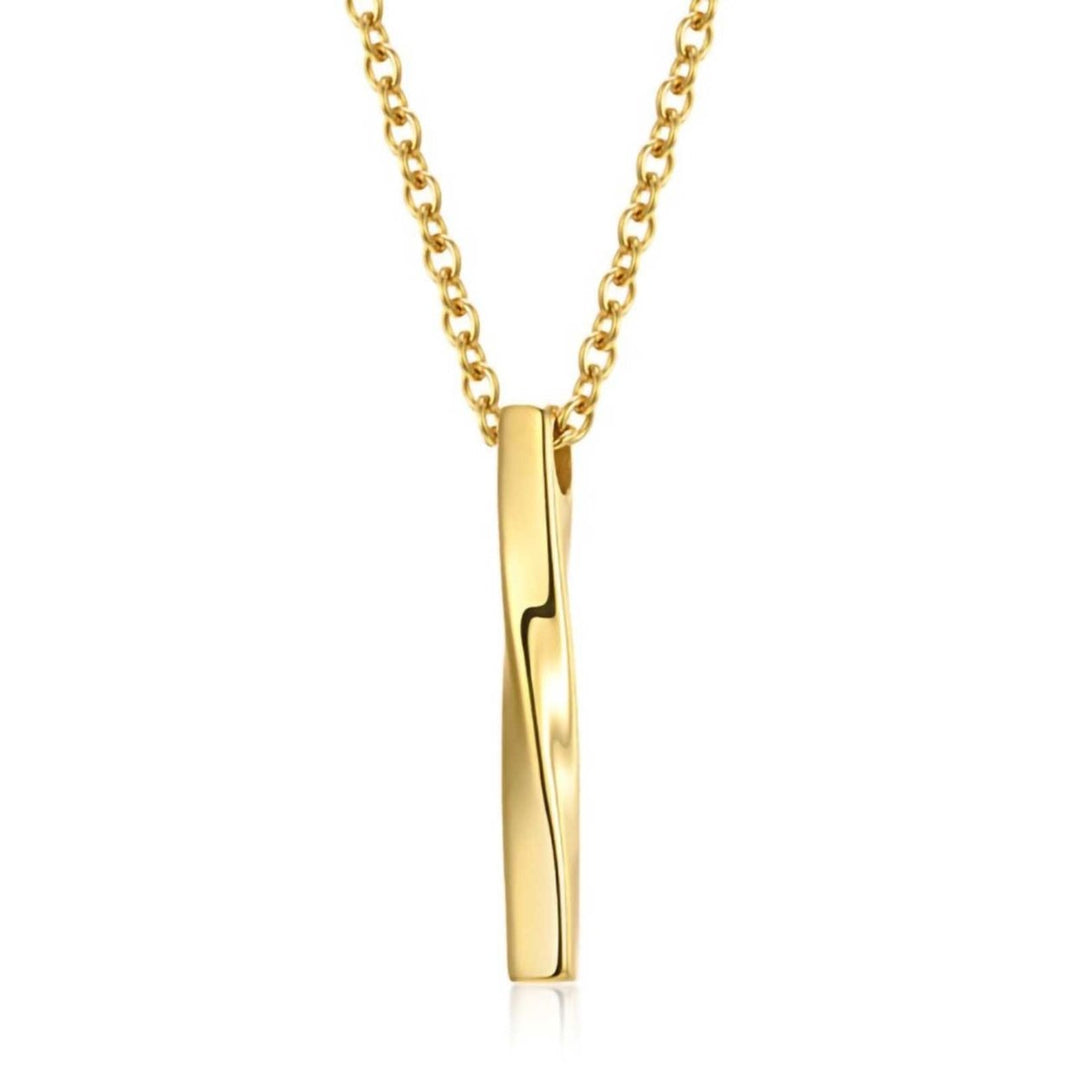 Men Necklace Rectangle Spiral Jewelry Hip Hop Style Male Pendant for Daily Wear Image 1