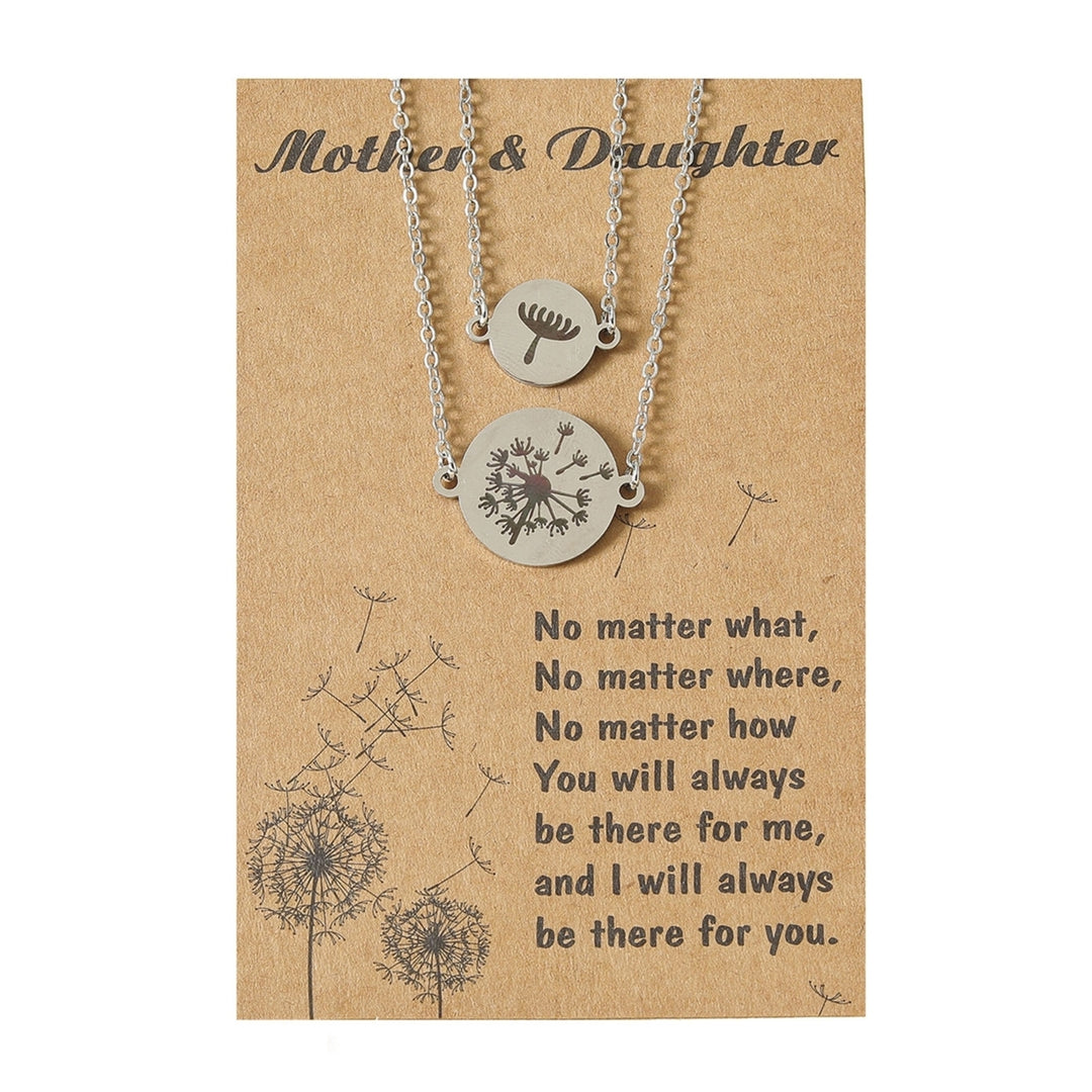 2Pcs Parent-child Necklace Dandelion Carving Jewelry Exquisite Adjustable Pendant Necklaces for Mothers Day Image 11