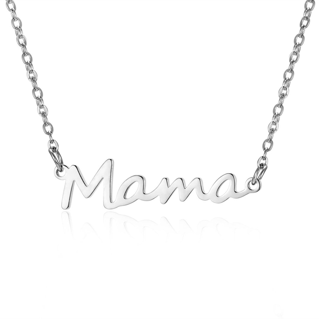 Adjustable Elegant Link Chain Women Necklace Mama Letter Pendant Necklace for Mother Day Image 3