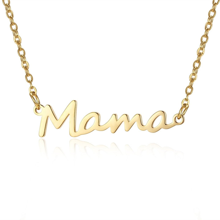 Adjustable Elegant Link Chain Women Necklace Mama Letter Pendant Necklace for Mother Day Image 4