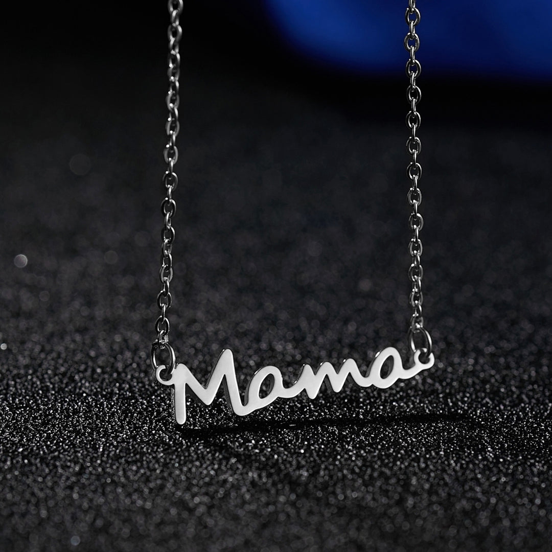 Adjustable Elegant Link Chain Women Necklace Mama Letter Pendant Necklace for Mother Day Image 8