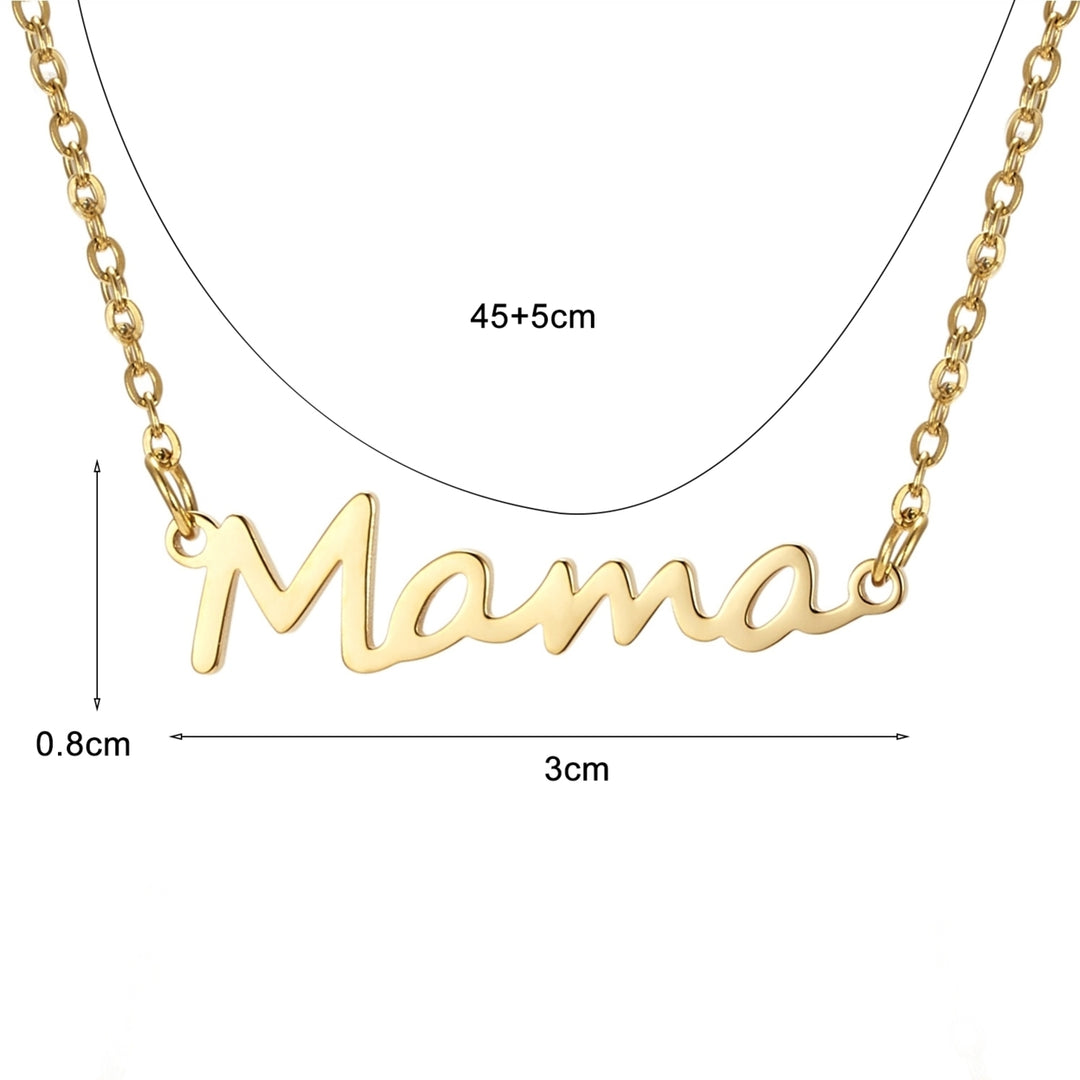 Adjustable Elegant Link Chain Women Necklace Mama Letter Pendant Necklace for Mother Day Image 9