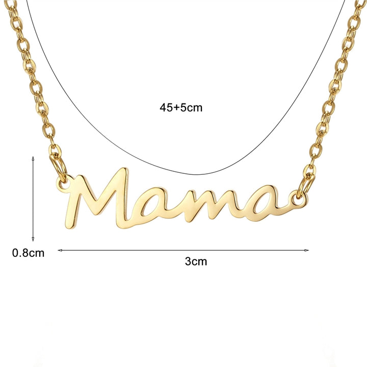 Adjustable Elegant Link Chain Women Necklace Mama Letter Pendant Necklace for Mother Day Image 9