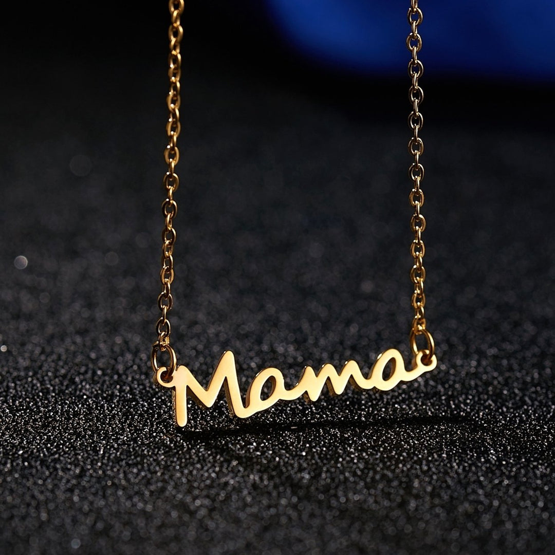 Adjustable Elegant Link Chain Women Necklace Mama Letter Pendant Necklace for Mother Day Image 10