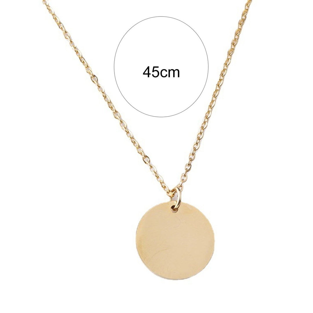 Unisex Necklace Round Pendant Smooth Surface Men Women DIY Bright Luster Pendant Necklace Jewelry Gifts Image 12