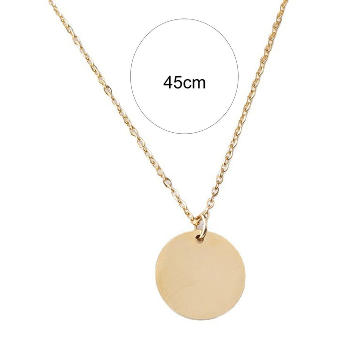 Unisex Necklace Round Pendant Smooth Surface Men Women DIY Bright Luster Pendant Necklace Jewelry Gifts Image 12