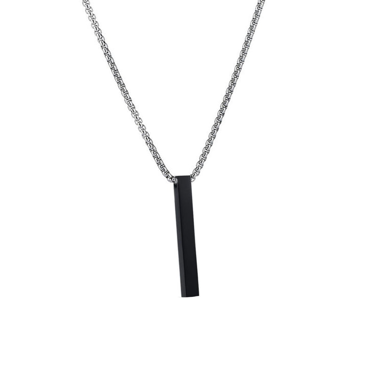 Men Necklace Stainless Steel Solid Color Chain Lightweight Male Pendant Gift Image 2