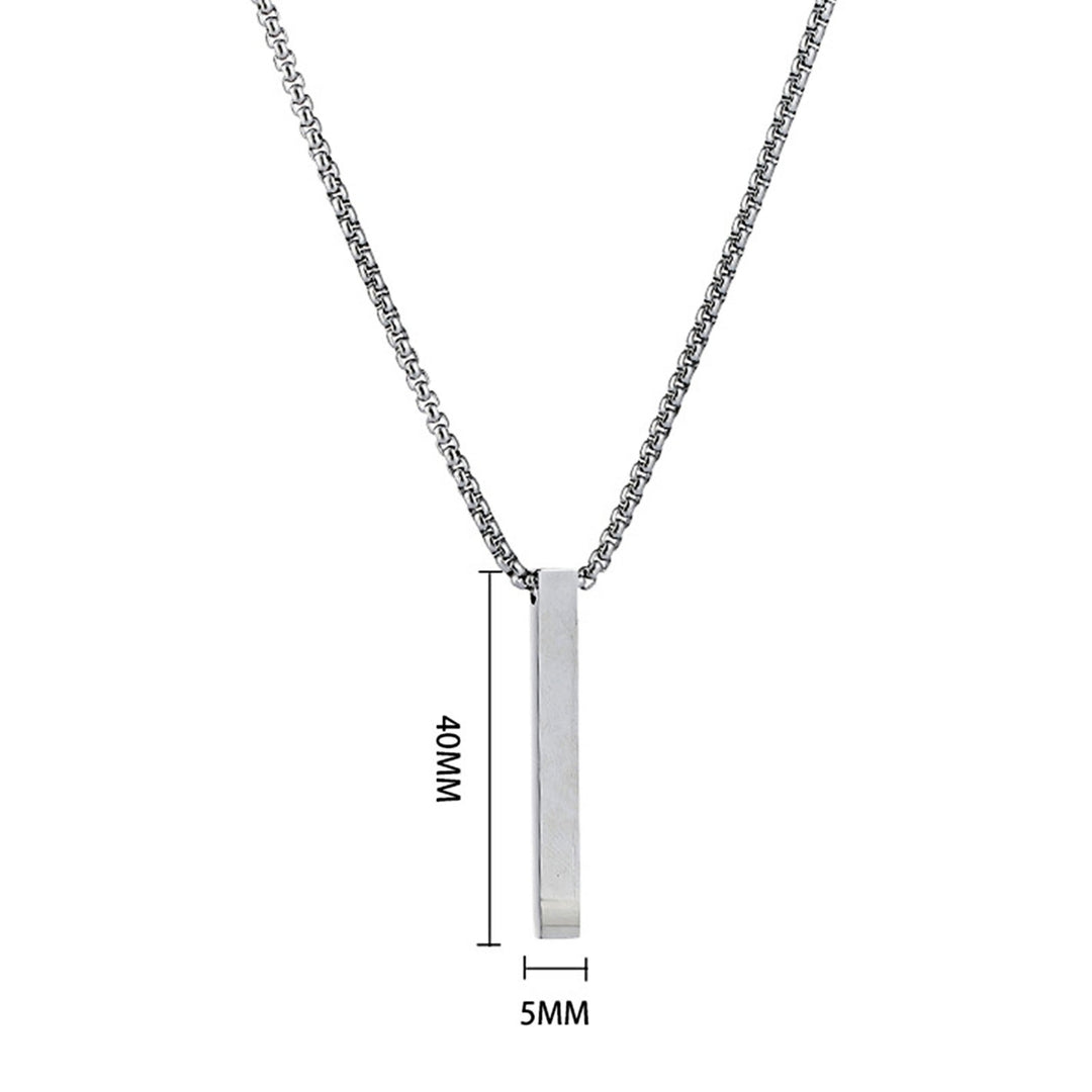 Men Necklace Stainless Steel Solid Color Chain Lightweight Male Pendant Gift Image 9