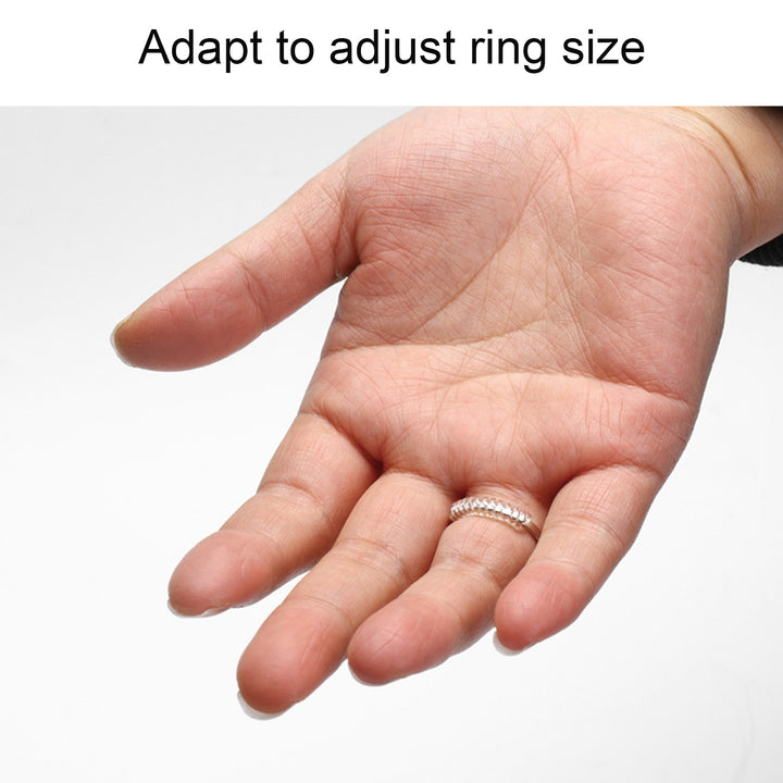 5Pcs Ring Size Adjuster Invisible Soft Texture Comfortable Wearing Jewelry Guard Spiral Silicone Tightener for Loose Image 3