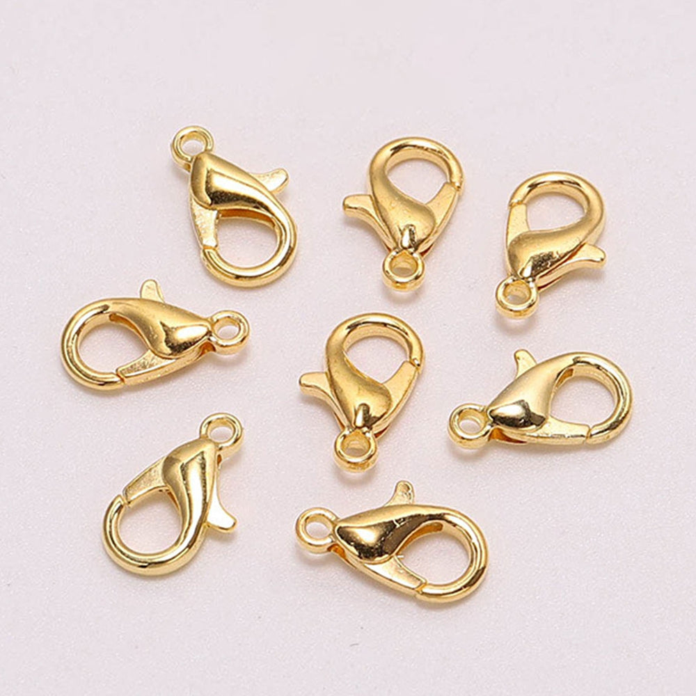 50Pcs Lobster Hooks Plated Multipurpose DIY Bracelet Necklace Key Ring Lobster Clasps Jewelry Findings Image 2