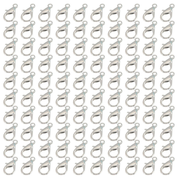 100Pcs Lobster Clasps DIY Electroplating Bracelet Necklace Key Ring Lobster Hooks Jewelry Findings Image 1