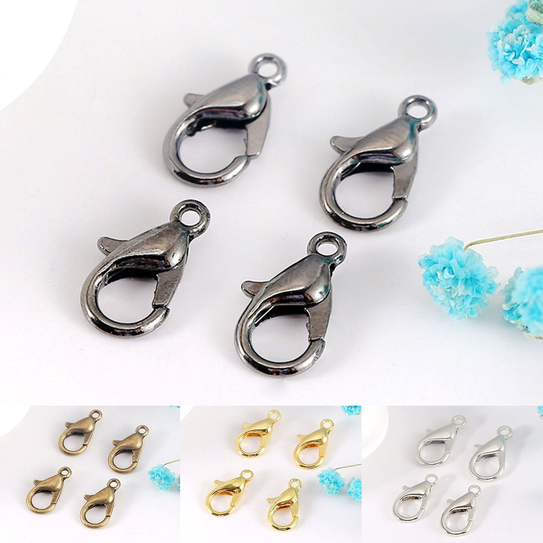 100Pcs Lobster Clasps DIY Electroplating Bracelet Necklace Key Ring Lobster Hooks Jewelry Findings Image 6