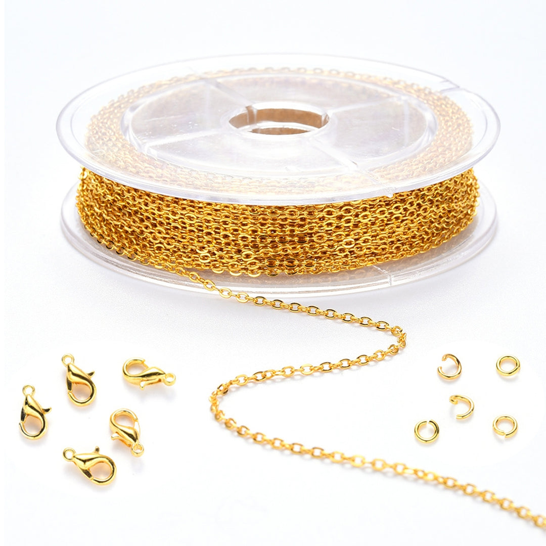 Necklace Chain Kit Plating Unfading Copper DIY Jump Rings for Jewelry Making Image 4